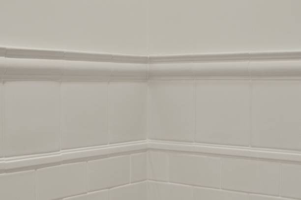istock Corner of White Subway Tile Bathroom 915055716