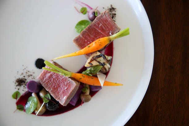 istock Exquisite dish, creative restaurant meal concept, haute couture food 915056106