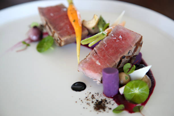 istock Exquisite dish, creative restaurant meal concept, haute couture food 915056204