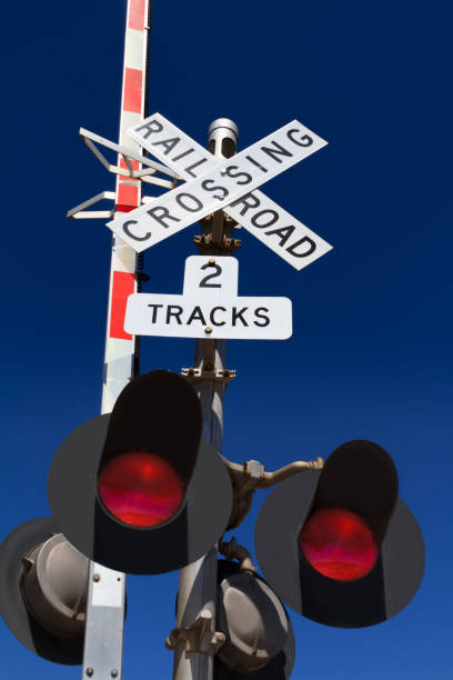 istock Railroad Crossing Signal Lights 915056252