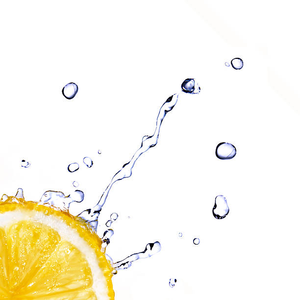 istock Fresh water drops cascading off of lemon 91505828