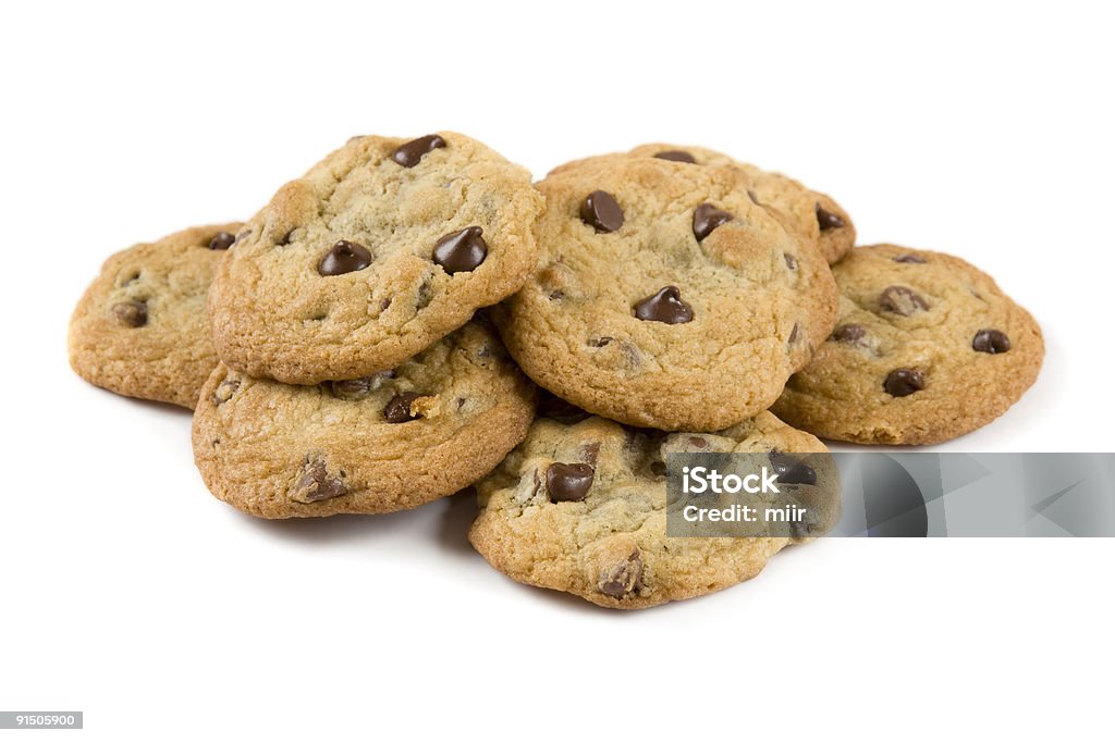 cookies com gotas de Chocolate - Foto de stock de Alimentação Não-saudável royalty-free