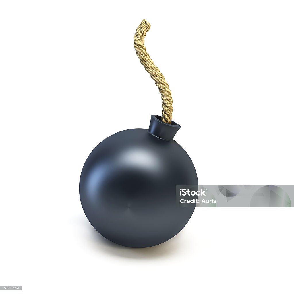Bomba isolado representação artística em 3d - Foto de stock de Ameaças royalty-free