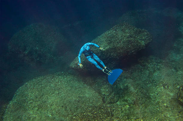 istock The freediver at a bottom sea 91506037