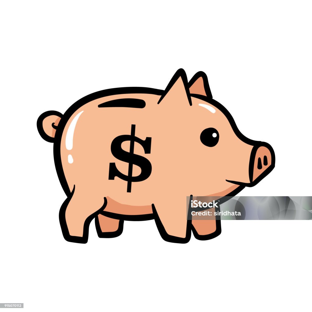 Cartoon Piggy Bank Stock Illustration - Download Image Now - Bank -  Financial Building, Pig, Animal - iStock