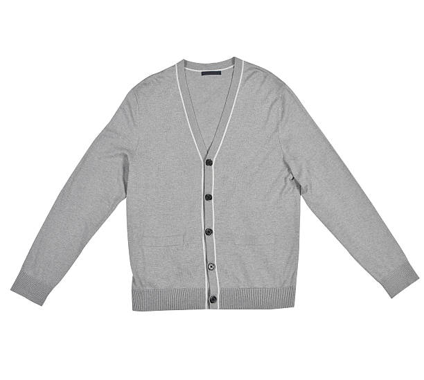 Men's gray stylish jacket with buttons as a background close-up, stylish clothing