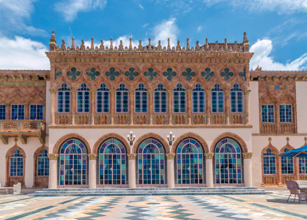 Ringling's mansion Ca d'Zan modeled after the Doges Palace in Venice. Built by circus magnate John Ringling in 1924. stock photo
