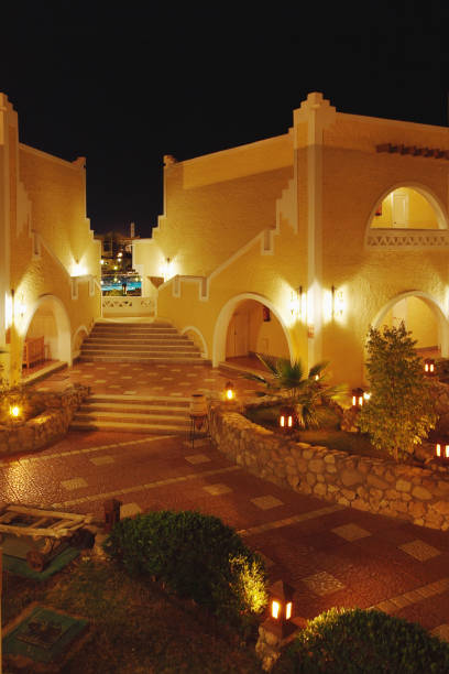 istock Hotel in Egypt with illumination 91507899