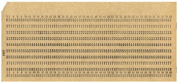 punchcard stock photo