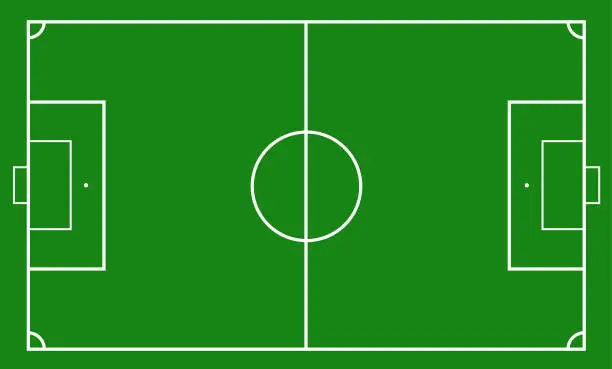 Vector illustration of Illustration of a soccer field. Football field or soccer field background