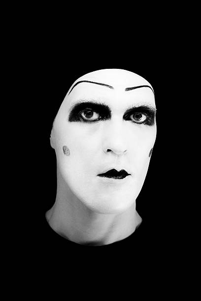 istock cheerful mime in white gloves 91508951
