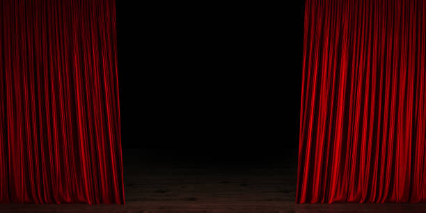 istock Red Velvet Theater Curtain Opening 915089874