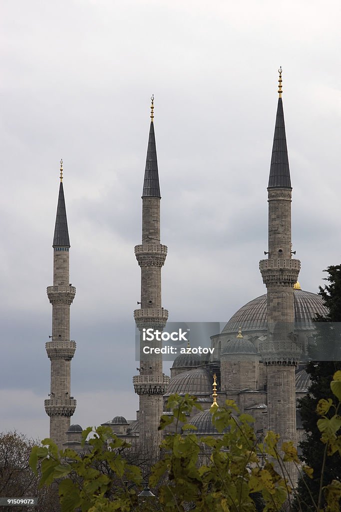 Minaretes da mesquita azul - Foto de stock de Anatólia royalty-free