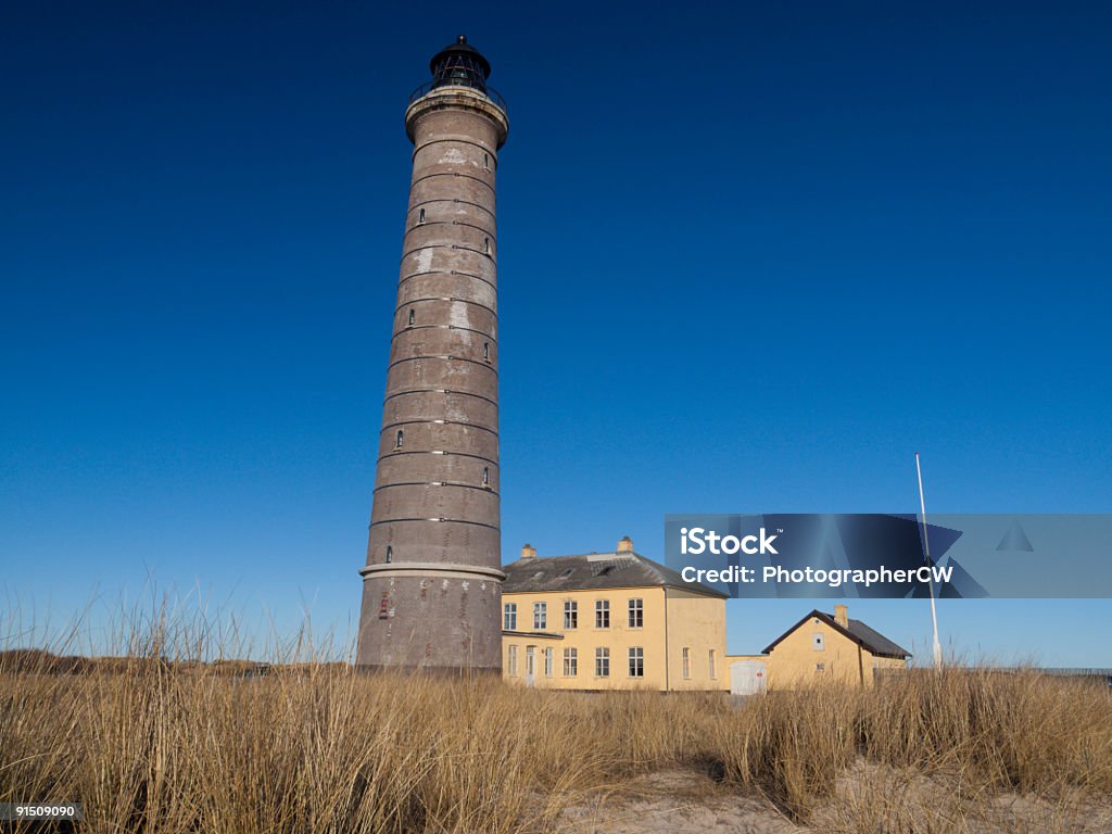 Grigio Faro di Skagen, Danimarca - Foto stock royalty-free di Ambientazione esterna