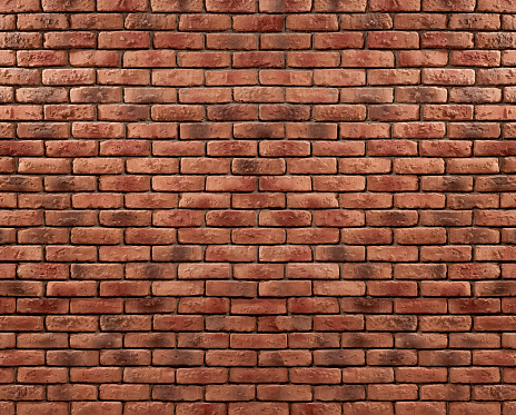 Red brick wall as background.