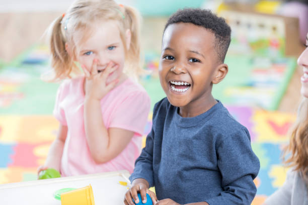 istock Cheerful little boy enjoying preschool 915093528
