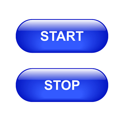 start button and stop button vector