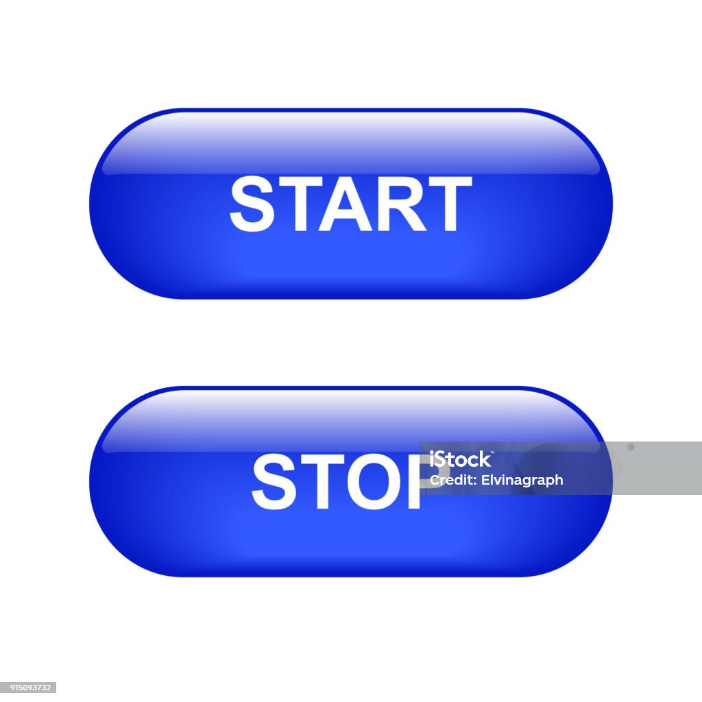 Start Button And Stop Button Vector Stock Illustration - Download Image ...