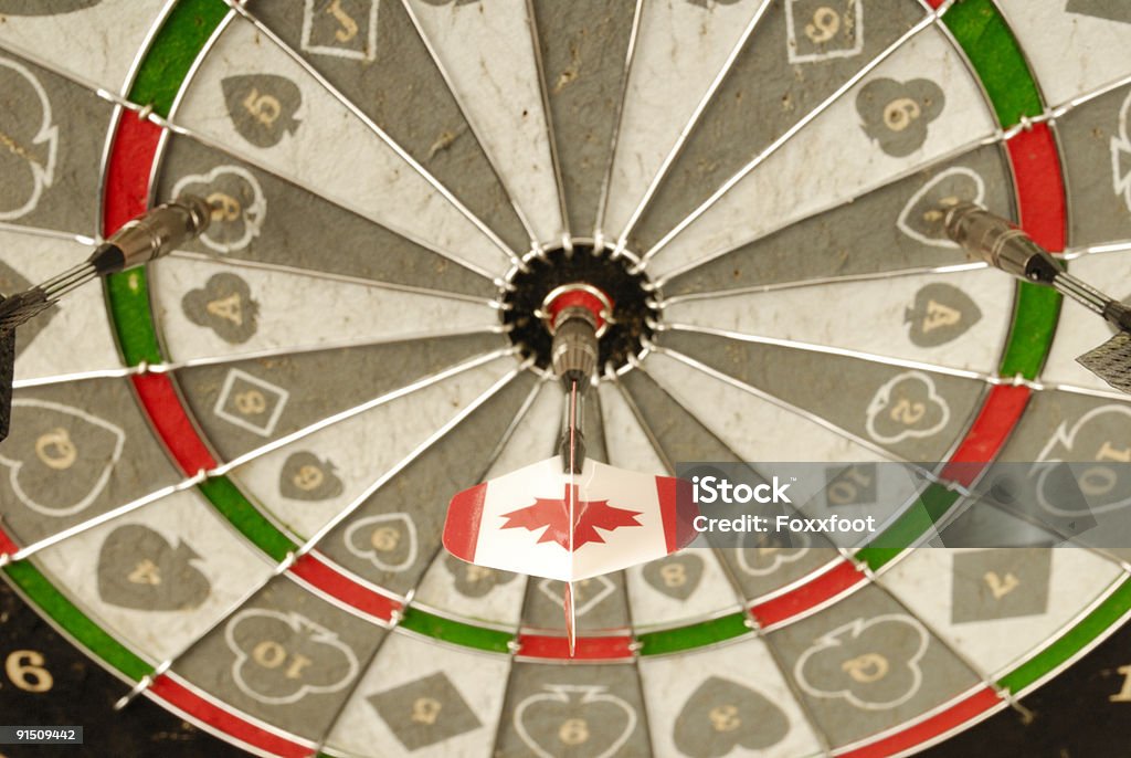Kanadische Bullseye - Lizenzfrei Dartpfeil Stock-Foto