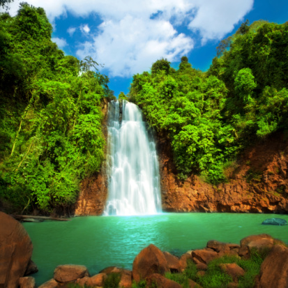 Waterfall  in deep forest