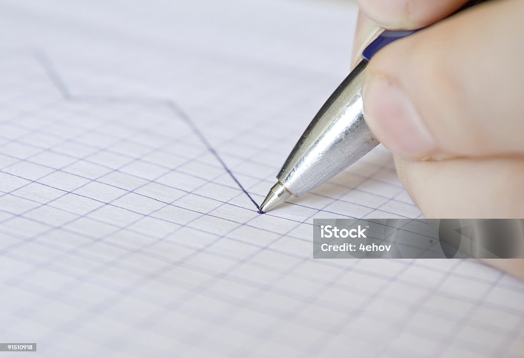 Stift zeichnen finanzielle graph - Lizenzfrei Devisenkurs Stock-Foto