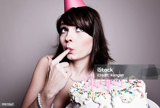 Birthday Girl Stock Photo - Download Image Now - Party Hat, Young Women, 25-29 Years