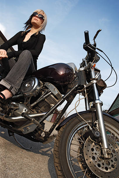 istock Motorcycle girl angle 91511814