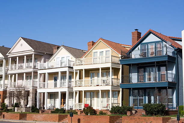 High End Townhouses, Mud Island, Memphis stock photo