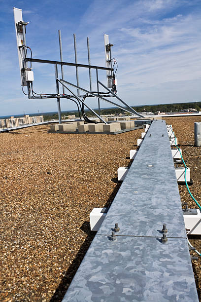 istock Cellular antennas on the roof 91512314
