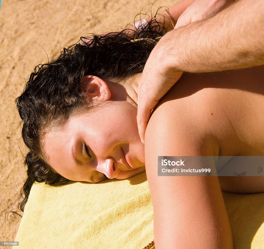 Having a massage!  Adult Stock Photo