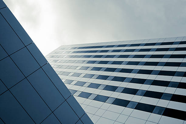 istock Corporate building with dark moody sky 91512701