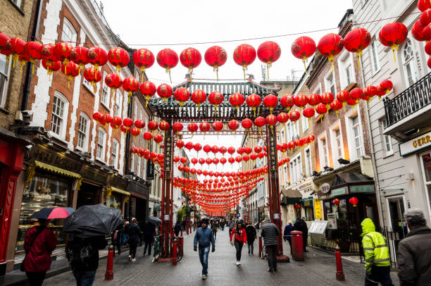 倫敦中國城傑拉德街 - gerrard 個照片及圖片檔