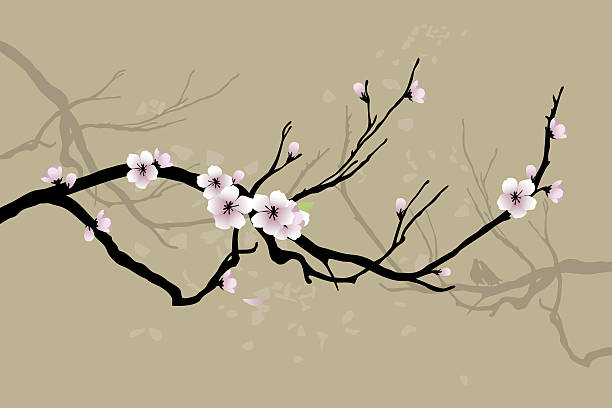 Spring branch vector art illustration