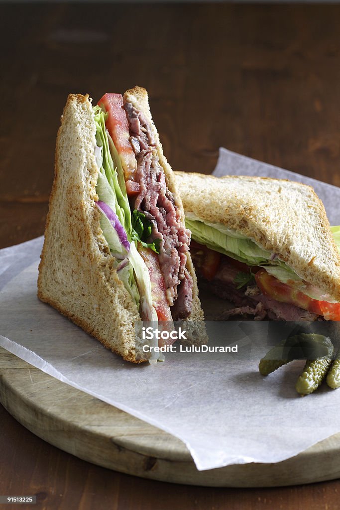 Gebratenes Rindfleisch sandwich - Lizenzfrei Feinkostgeschäft Stock-Foto