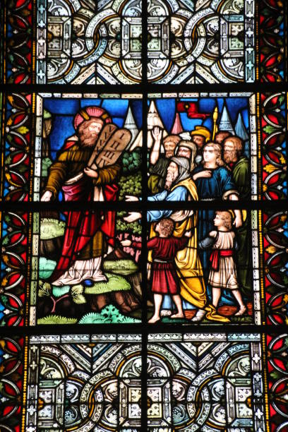 istock Stained glass window in Salisbury cathedral 915132292