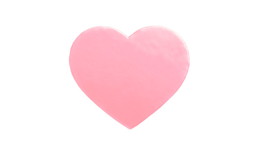 Variation of the heart mark, pink heart, white background