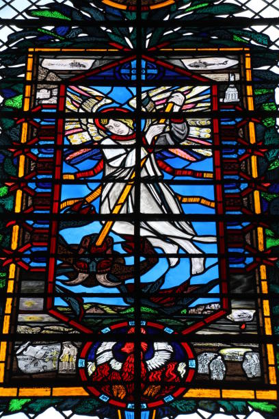 istock Stained glass window in Salisbury cathedral 915132606