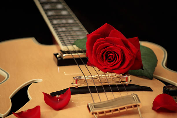 istock Rose on jazz guitar 91513478