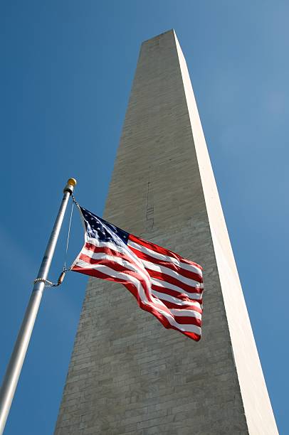istock Flag and the Washington Monument 91513575