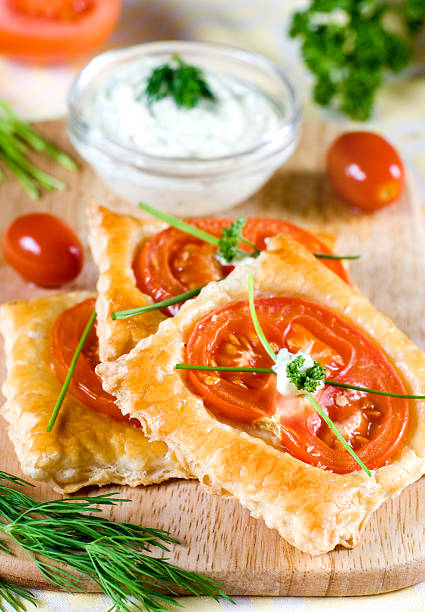 pastry with tomato