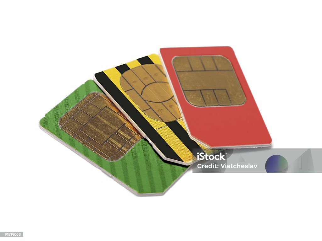 SIM cards for cell phones  Color Image Stock Photo