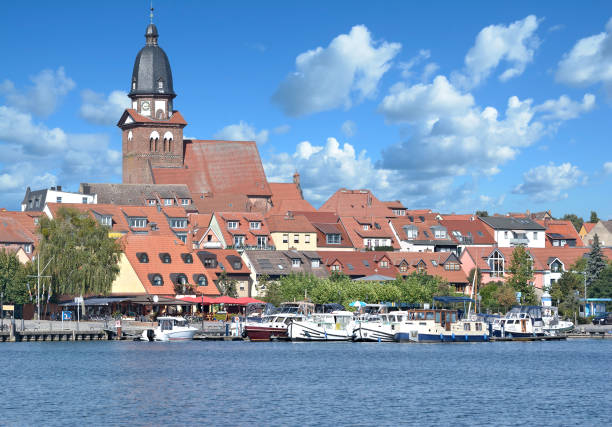 Town of Waren(Mueritz),Mecklenburg Lake District,Germany Town of Waren(Mueritz) in Muritz National Park,Mecklenburg Lake District,Germany mecklenburg lake district photos stock pictures, royalty-free photos & images