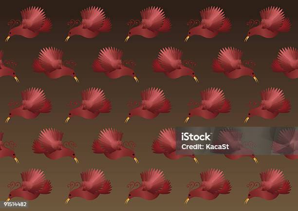Bird Pattern Stock Illustration - Download Image Now - Antique, Backgrounds, Bird