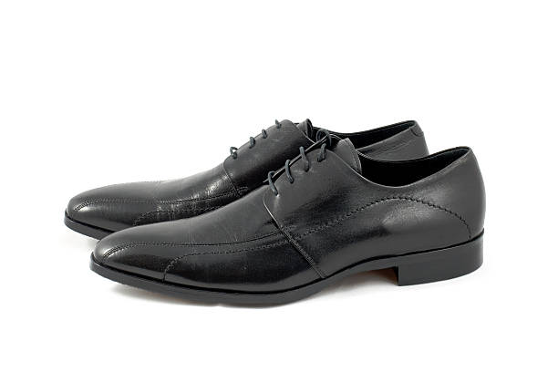 istock Black shoes isolated on the white background 91514555