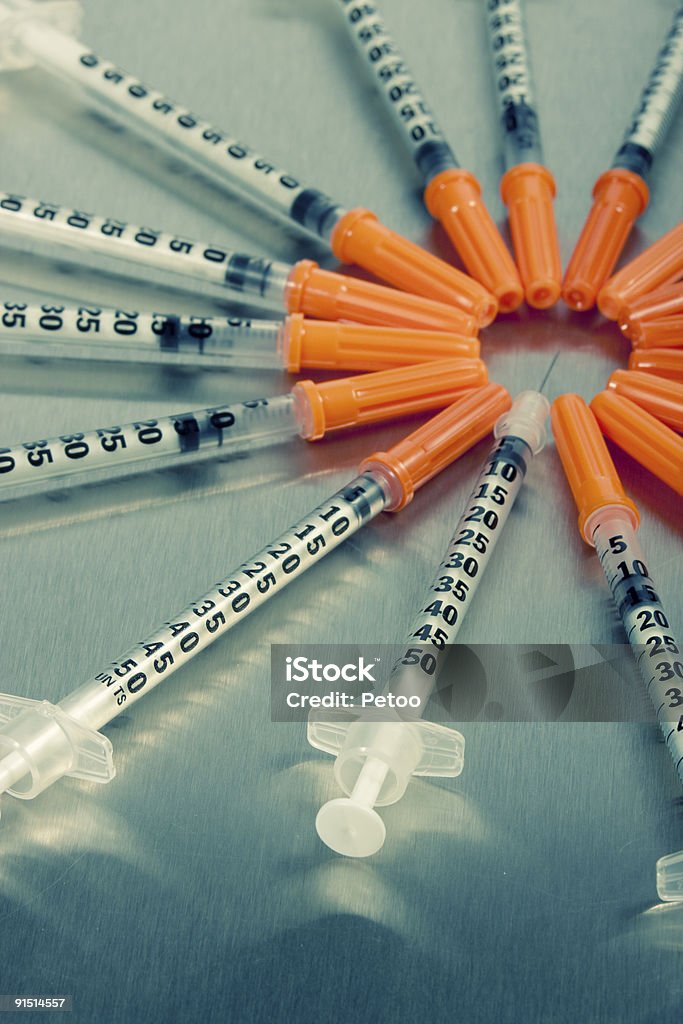 Viele medizinische Spritzen - Lizenzfrei AIDS Stock-Foto