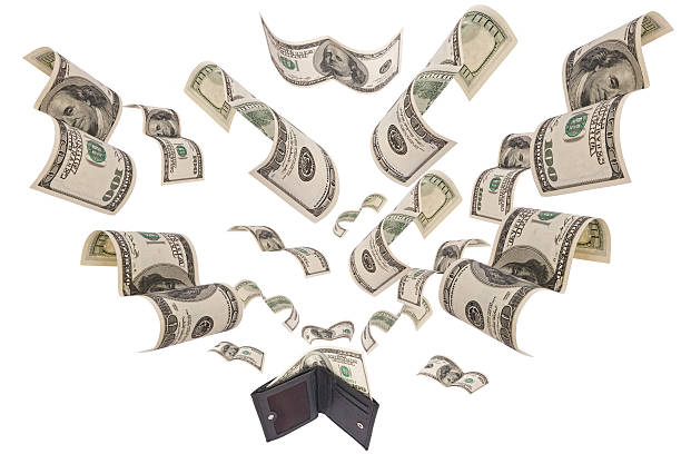 istock Dollars run away from wallet isolated 91514648