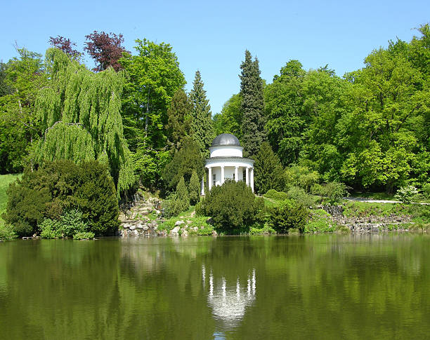 istock Ancient pavilion in a magnificent park scenery 91514692