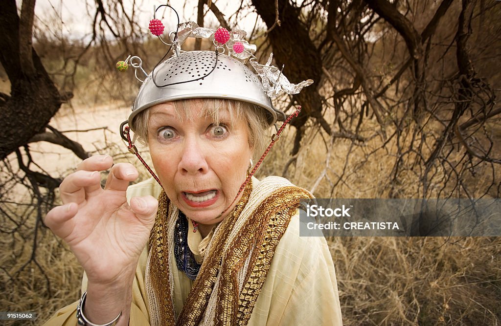 Verrückte Frau - Lizenzfrei Kult Stock-Foto