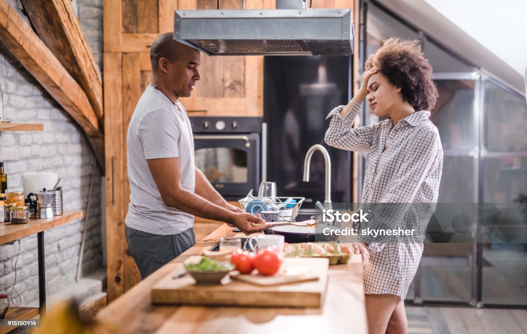 Oh no, you ruined our breakfast! - Royalty-free Casal Foto de stock