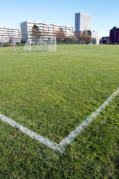 outdoor football area stock photo